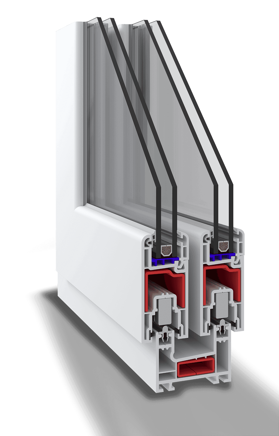 W 222 Rail Series uPVC profile