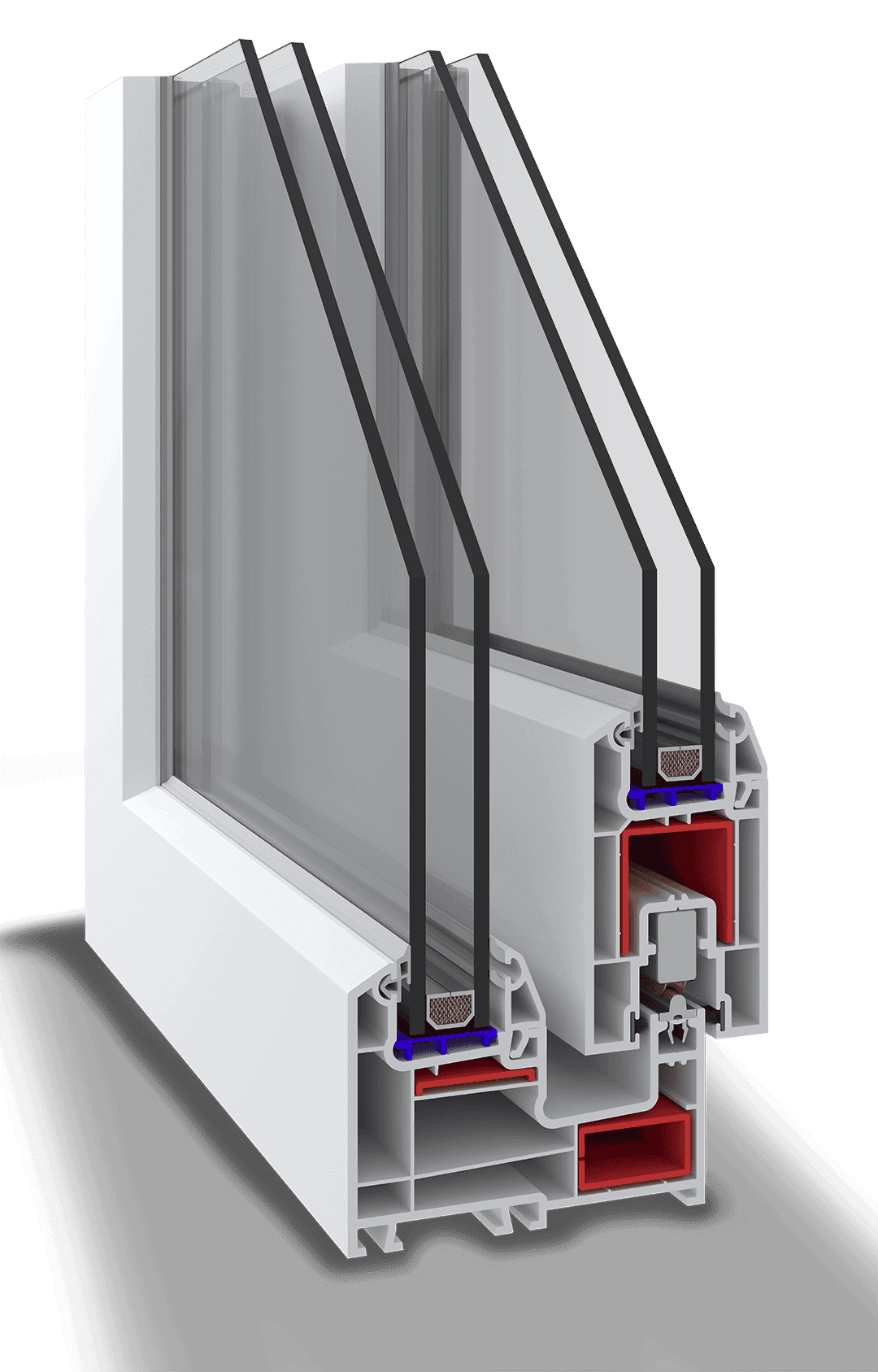 W 232 Double and Single uPVC profile